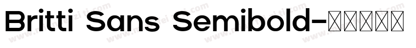 Britti Sans Semibold字体转换
